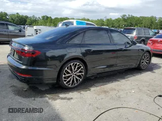 2023 Audi A8 with VIN WAULDAF85PN005368, listed as a Copart auction lot 59032024 with 3,634 mi miles and Clean Title. Bid and sale history available at carsss.com. Image 3.