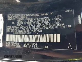2011 Toyota Sienna SE with VIN 5TDXK3DC0BS045860, listed as a IAAI auction lot 42120173 with 285,091 mi miles and . Bid and sale history available at DreamBid. Image 9.
