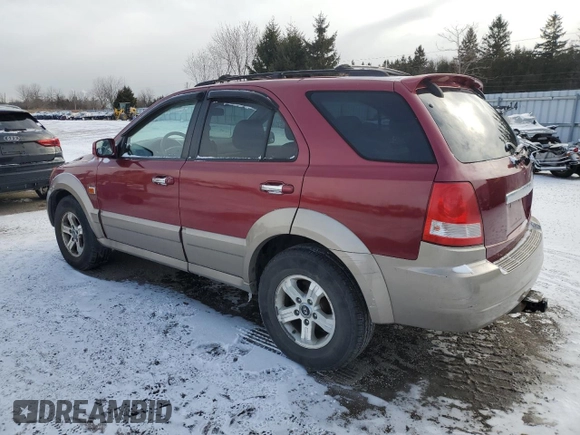 2004 Kia Sorento LX with VIN KNDJC733345262341, listed as a Copart auction lot 89216065 with 143,544 mi miles and Clean Title. Bid and sale history available at carsss.com. Image 2.