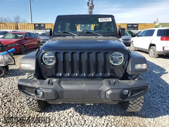 2021 Jeep Wrangler Unlimited Willys Sport with VIN 1C4HJXDG2MW569922, listed as a Copart auction lot 44619615 with 47,641 mi miles and Salvage title. Bid and sale history available at DreamBid. Image 5.