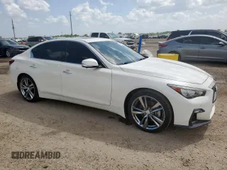 2021 Infiniti Q50 Signature Edition z VIN JN1EV7CP6MM706805, wystawiony jako Copart lot #64873545 z przebiegiem 19 038 mil mil oraz Czysty tytuł • Clean title. Historia ofert i sprzedaży dostępna na DreamBid. Obrazek 4.