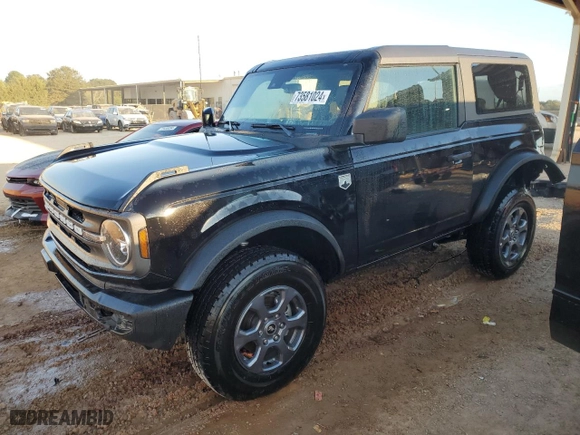 2024 Ford Bronco Big Bend with VIN 1FMDE7AH8RLA71616, listed as a Copart auction lot 73581024 with 3,471 mi miles and Salvage Title. Bid and sale history available at carsss.com. Image 1.