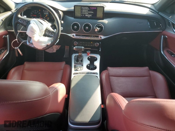 2022 Kia Stinger GT1 with VIN KNAE45LC7N6119730, listed as a Copart auction lot 43046365 with 44,285 mi miles and Salvage Title. Bid and sale history available at DreamBid. Image 8.