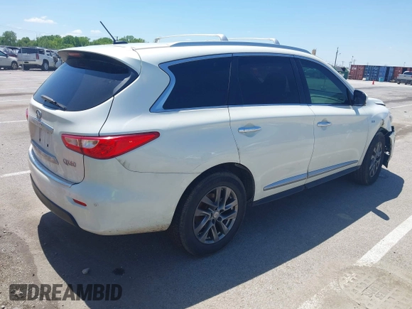 2015 Infiniti QX60 with VIN 5N1AL0MM2FC540784, listed as a IAAI auction lot 42226443 with 108,638 mi miles and . Bid and sale history available at DreamBid. Image 4.
