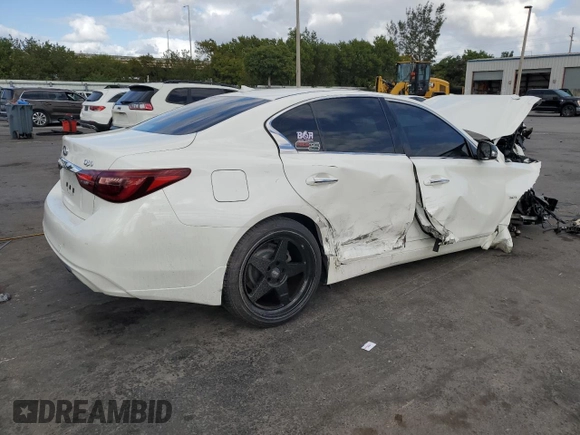 2020 Infiniti Q50 3.0t LUXE with VIN JN1EV7AP8LM201107, listed as a Copart auction lot 85031074 with 42,905 mi miles and Non Repairable. Bid and sale history available at carsss.com. Image 3.