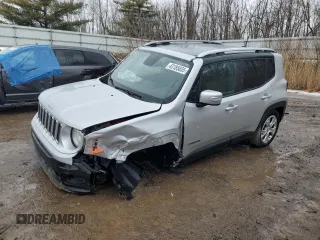 2018 Jeep Renegade Limited z VIN ZACCJBDB4JPH05591, wystawiony jako Copart lot #43185655 z przebiegiem 81 011 mil mil oraz Czysty tytuł • Clean title. Historia ofert i sprzedaży dostępna na DreamBid. Obrazek 1.
