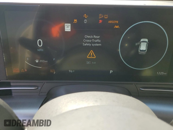 2024 Hyundai Kona Limited with VIN KM8HECA38RU123397, listed as a Copart auction lot 58835174 with 1,225 mi miles and Salvage Title. Bid and sale history available at DreamBid. Image 9.