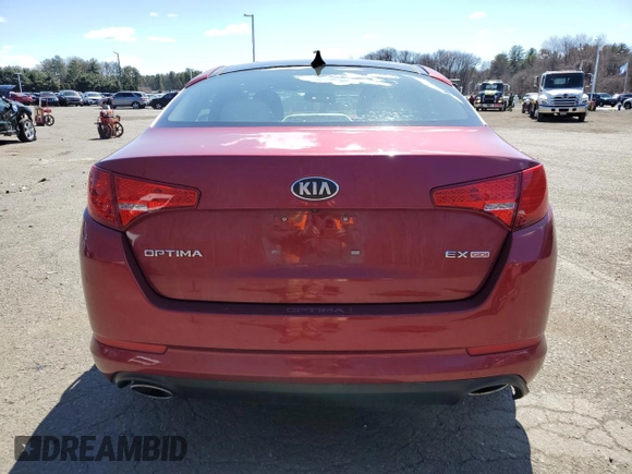 2013 Kia Optima EX with VIN 5XXGN4A77DG155930, listed as a Copart auction lot 50837225 with 65,667 mi miles and Salvage Title. Bid and sale history available at carsss.com. Image 6.