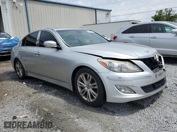 2013 Hyundai Genesis 3.8L with VIN KMHGC4DD2DU220955, listed as a Copart auction lot 55835525 with 194,165 mi miles and Salvage title. Bid and sale history available at DreamBid. Image 4.
