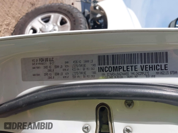 2017 Ram 2500 Tradesman с VIN 3C7WR5HJ5HG744455, выставлен на аукционе IAAI как лот 42216613 с пробегом 93 145 миль миль и . История ставок и продаж доступна на DreamBid. Изображение 9.