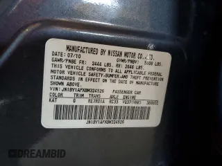 2011 Infiniti M37 with VIN JN1BY1APXBM324526, listed as a Copart auction lot 54580094 with 174,419 mi miles and Clean Title. Bid and sale history available at carsss.com. Image 12.