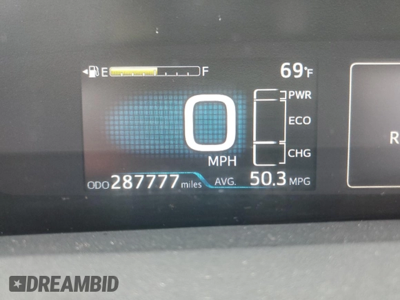 2016 Toyota Prius Four with VIN JTDKARFU6G3526095, listed as a Copart auction lot 54156335 with 287,777 mi miles and Salvage Title. Bid and sale history available at carsss.com. Image 9.