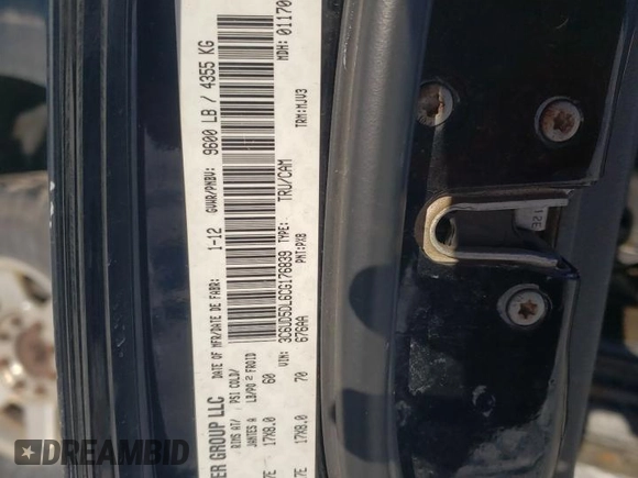 2012 Ram 2500 Big Horn with VIN 3C6UD5DL6CG176839, listed as a Copart auction lot 86061084 with 329,654 mi miles and Salvage Title. Bid and sale history available at carsss.com. Image 13.