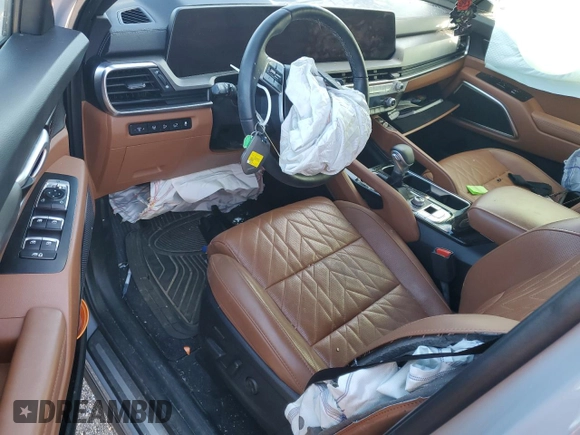 2024 Kia Telluride SX Prestige X-Line with VIN 5XYP5DGC9RG455959, listed as a Copart auction lot 48055685 with 20,199 mi miles and Salvage Title. Bid and sale history available at DreamBid. Image 8.