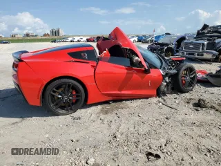 2014 Chevrolet Corvette Z51 3LT with VIN 1G1YM2D78E5128094, listed as a Copart auction lot 59818955 with Not provided miles and Salvage title. Bid and sale history available at DreamBid. Image 3.