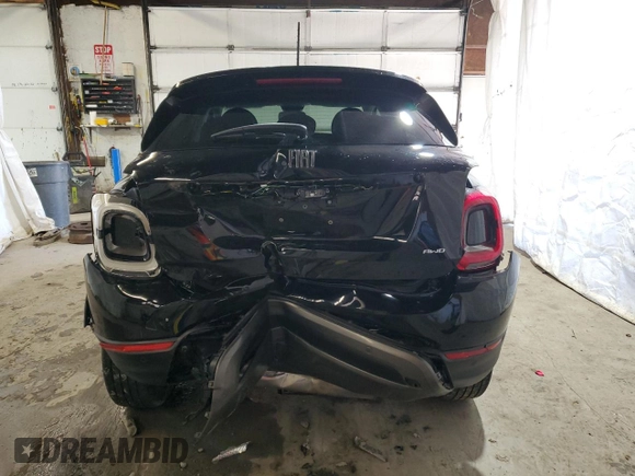 2022 FIAT 500X Trekking with VIN ZFBNF3B14NP971063, listed as a Copart auction lot 73532934 with 22,415 mi miles and Salvage title. Bid and sale history available at DreamBid. Image 6.