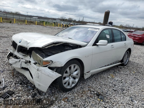 2004 BMW 7 Series 745i with VIN WBAGL63444DP70074, listed as a Copart auction lot 45068004 with Not Provided miles and Salvage Title. Bid and sale history available at DreamBid. Image 1.