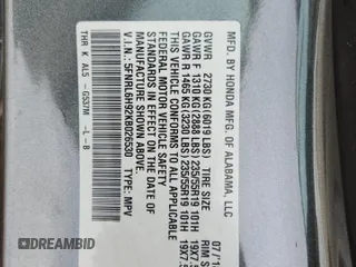 2019 Honda Odyssey Elite z VIN 5FNRL6H92KB026530, wystawiony jako Copart lot #58781465 z przebiegiem 105 878 mil mil oraz Szkoda całkowita • Salvage title. Historia ofert i sprzedaży dostępna na DreamBid. Obrazek 13.