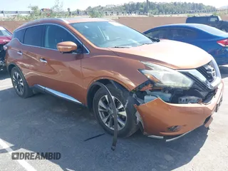 2015 Nissan Murano Platinum with VIN 5N1AZ2MG2FN238551, listed as a IAAI auction lot 42206314 with 108,175 mi miles and . Bid and sale history available at DreamBid. Image 1.