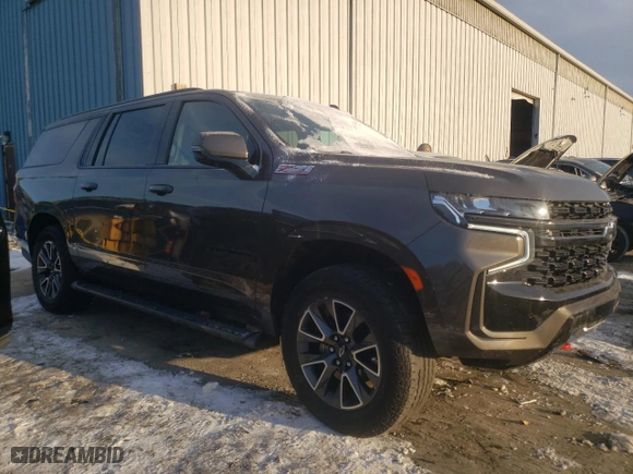2021 Chevrolet Suburban Z71 with VIN 1GNSKDKD9MR230252, listed as a Copart auction lot 88273255 with 43,998 mi miles and Salvage Title. Bid and sale history available at carsss.com. Image 4.