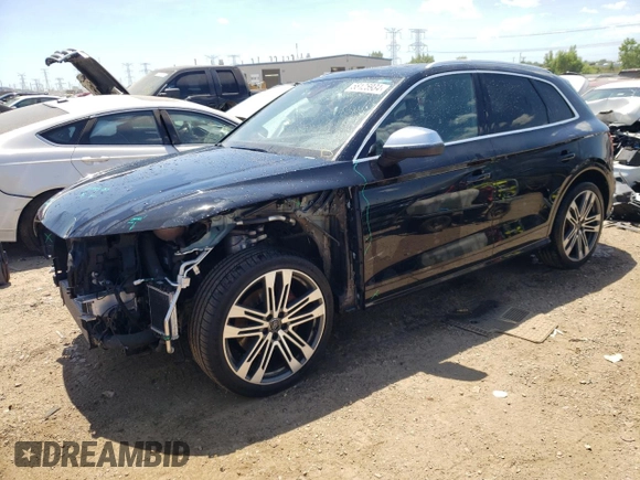 2018 Audi SQ5 with VIN WA1C4BFY6J2151547, listed as a Copart auction lot 58125934 with 69,505 mi miles and Salvage Title. Bid and sale history available at DreamBid. Image 1.