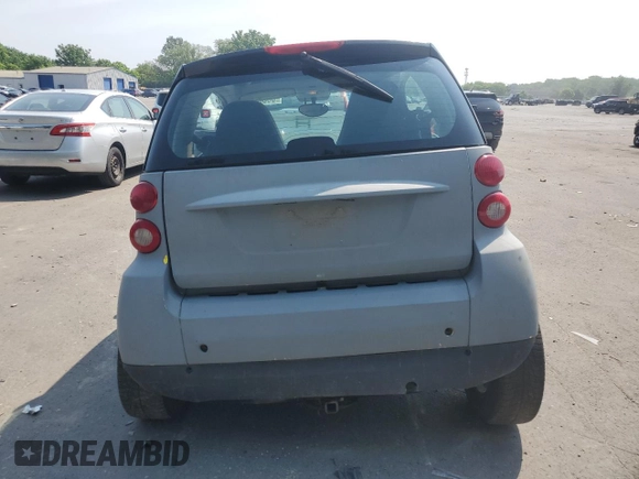 2008 Smart fortwo Pure with VIN WMEEJ31X38K134437, listed as a Copart auction lot 60507845 with Not provided miles and Salvage title. Bid and sale history available at DreamBid. Image 6.