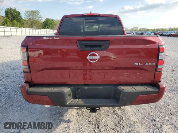 2024 Nissan Frontier SL with VIN 1N6ED1EK4RN659447, listed as a Copart auction lot 53338105 with 4,895 mi miles and Salvage title. Bid and sale history available at DreamBid. Image 6.