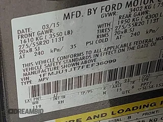 2015 Ford Expedition XLT with VIN 1FMJU1JT7FEF36099, listed as a IAAI auction lot 42445770 with 222,056 mi miles and . Bid and sale history available at DreamBid. Image 9.