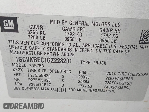 2016 Chevrolet Silverado 1500 LT with VIN 1GCVKREC1GZ228201, listed as a IAAI auction lot 42136420 with 112,101 mi miles and . Bid and sale history available at DreamBid. Image 9.