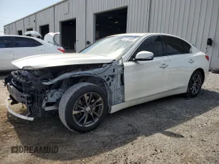 2015 Infiniti Q50 Sport with VIN JN1BV7AP6FM356276, listed as a Copart auction lot 64713955 with 135,515 mi miles and Salvage title. Bid and sale history available at DreamBid. Image 1.