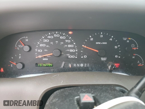 2002 Ford F-250 XL with VIN 1FTNW20S62ED38381, listed as a Copart auction lot 44265915 with 131,549 mi miles and Salvage Title. Bid and sale history available at DreamBid. Image 9.