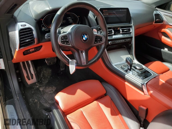 2019 BMW 8 Series M850i xDrive with VIN WBAFY4C52KBX39344, listed as a Copart auction lot 50695235 with 35,699 mi miles and Clean title. Bid and sale history available at DreamBid. Image 8.