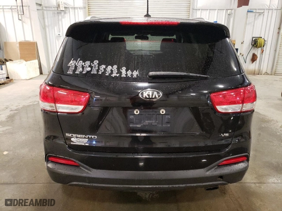 2017 Kia Sorento LX V6 with VIN 5XYPGDA58HG196318, listed as a Copart auction lot 50960985 with 227,635 mi miles and Salvage Title. Bid and sale history available at carsss.com. Image 6.