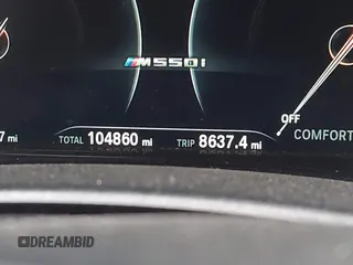 2018 BMW 5 Series M550i xDrive with VIN WBAJB9C56JG463891, listed as a IAAI auction lot 41731556 with 104,860 mi miles. Bid and sale history available at carsss.com. Image 15.