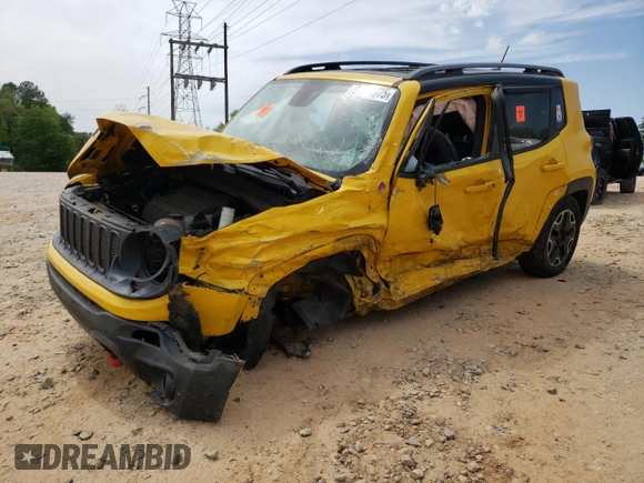 2015 Jeep Renegade Trailhawk with VIN ZACCJBCT2FPC20531, listed as a Copart auction lot 53434975 with 130,962 mi miles and Salvage Title. Bid and sale history available at carsss.com. Image 1.