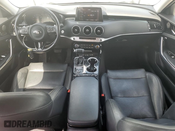 2018 Kia Stinger Premium with VIN KNAE25LAXJ6017479, listed as a Copart auction lot 53158595 with 120,273 mi miles and Salvage Title. Bid and sale history available at DreamBid. Image 8.