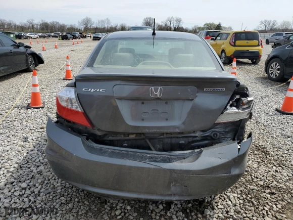 2012 Honda Civic Hybrid with VIN JHMFB4F2XCS009137, listed as a Copart auction lot 50694405 with 142,807 mi miles and Salvage Title. Bid and sale history available at carsss.com. Image 6.