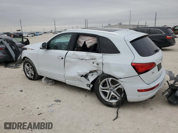 2015 Audi Q5 Premium with VIN WA1CFAFP4FA055408, listed as a Copart auction lot 46178235 with 90,187 mi miles and Salvage Title. Bid and sale history available at carsss.com. Image 2.