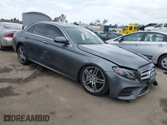 2018 Mercedes-Benz E 300 with VIN WDDZF4JBXJA477047, listed as a IAAI auction lot 42075763 with 62,843 mi miles and . Bid and sale history available at DreamBid. Image 1.