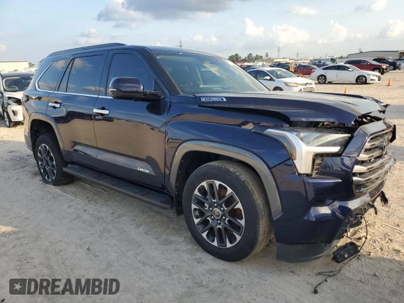 2023 Toyota Sequoia SR5 with VIN 7SVAAABA8PX003412, listed as a Copart auction lot 80063494 with 25,370 mi miles and Salvage Title. Bid and sale history available at carsss.com. Image 4.
