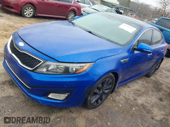 2015 Kia Optima SX Turbo with VIN 5XXGR4A62FG370758, listed as a IAAI auction lot 41631878 with 161,548 mi miles. Bid and sale history available at carsss.com. Image 18.