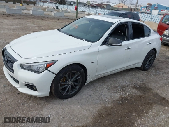 2017 Infiniti Q50 Premium with VIN JN1EV7AR1HM841541, listed as a IAAI auction lot 41876174 with 64,552 mi miles and . Bid and sale history available at carsss.com. Image 22.