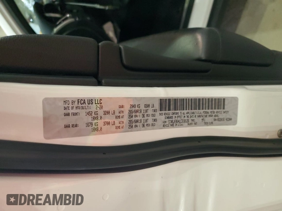 2020 Jeep Grand Cherokee Limited z VIN 1C4RJFBG4LC318126, wystawiony jako Copart lot #47589325 z przebiegiem 58 682 mil mil oraz Nie do naprawy • Non repairable. Historia ofert i sprzedaży dostępna na DreamBid. Obrazek 14.