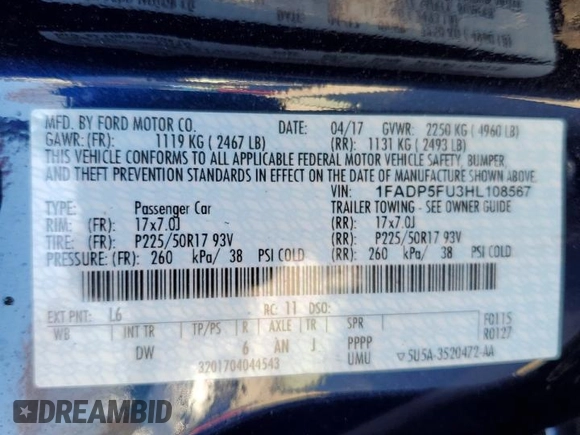 2017 Ford C-Max Energi Titanium with VIN 1FADP5FU3HL108567, listed as a Copart auction lot 74708223 with 45,269 mi miles. Bid and sale history available at carsss.com. Image 12.