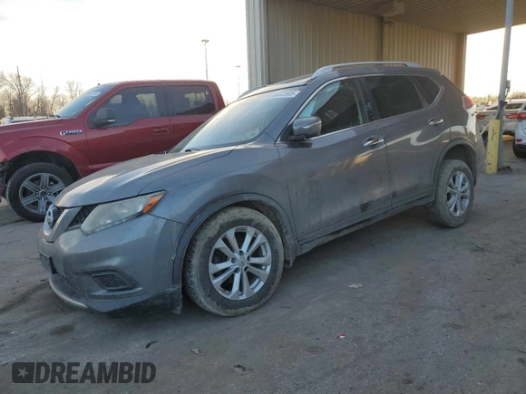 2015 Nissan Rogue S with VIN KNMAT2MT6FP503883, listed as a Copart auction lot 44443905 with 180,295 mi miles and Salvage Title. Bid and sale history available at DreamBid. Image 1.