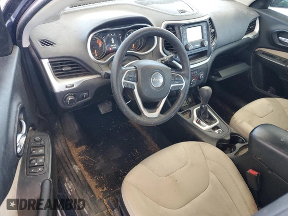 2016 Jeep Cherokee Sport with VIN 1C4PJLAS7GW208431, listed as a Copart auction lot 77317254 with 125,627 mi miles and Salvage title. Bid and sale history available at DreamBid. Image 8.