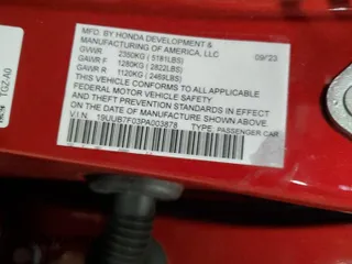 2023 Acura TLX Type S with VIN 19UUB7F06PA003888, listed as a Copart auction lot 45701425 with 4,368 mi miles and Salvage Title. Bid and sale history available at carsss.com. Image 13.