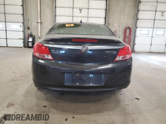 2011 Buick Regal CXL RL6 with VIN W04GU5GC9B1023316, listed as a Copart auction lot 43028995 with 0 mi miles and Salvage Title. Bid and sale history available at carsss.com. Image 6.