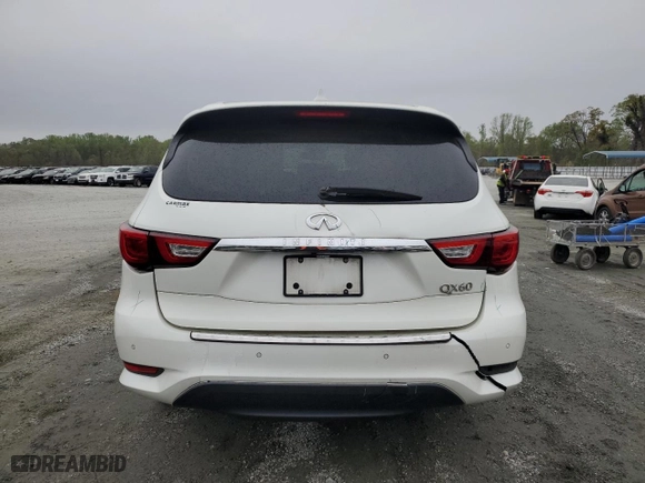 2016 Infiniti QX60 with VIN 5N1AL0MM0GC531647, listed as a Copart auction lot 51068395 with 110,745 mi miles and Salvage Title. Bid and sale history available at carsss.com. Image 6.