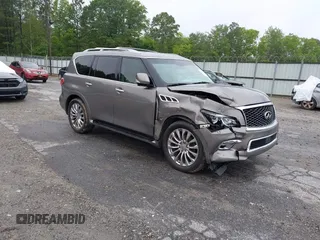 2015 Infiniti QX80 with VIN JN8AZ2NE2F9086138, listed as a IAAI auction lot 42365112 with 174,818 mi miles and . Bid and sale history available at DreamBid. Image 1.
